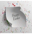 realistic easter greeting paper card template vector image vector image
