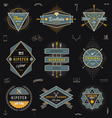 set of hipster trendy emblems labels and sign vector image vector image