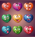 set valentine heart love vector image vector image