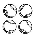 tennis ball icons symbol or emblem vector image vector image