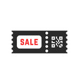 black friday sale coupon with qr code vector image