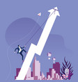 businessman climbing rising arrow success concept vector image vector image