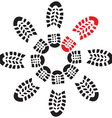 footprintscircle vector image vector image