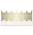 golden wrought iron fence vector image