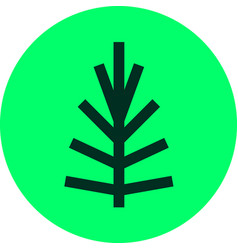 pine tree lineart logo simple icon line flat vector image