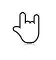 rock and roll sign vector image vector image