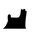 yorkshire terrier dog silhouette template vector image vector image