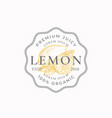 lemon badge or logo template hand drawn lemons vector image