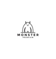lines big monster angry logo symbol icon graphic vector image