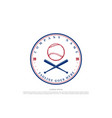 vintage hipster crossed bat baseball sport club vector image vector image