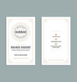 business card vintage ornament style and luxury vector image