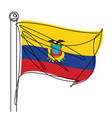 ecuador national flag one line abstract icon vector image