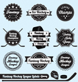 fantasy hockey league champions labels vector image vector image