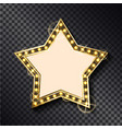 glowing frame in shape star on transparent vector image