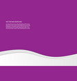 modern simple wavy purple background vector image vector image