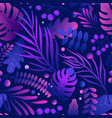 colorful neon exotic leaves gradient tropical vector image