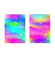magic background with princess rainbow gradient vector image