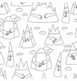 mountain hug pattern vector image vector image