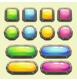 set of cartoon buttons vector image