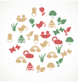 spring icons vector image vector image