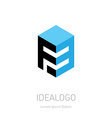 f3 initial logo initial monogram logotype vector image vector image