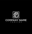 fd or df luxury initial square logo design vector image vector image