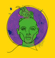 free hand drawing a woman vector image