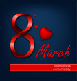 gift card for international women s day march 8 vector image