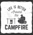 life is better around the campfire vector image