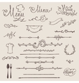 set of vintage design elements decoration vector image