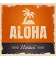 aloha word in vintage colors retro vector image