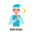 asthma night cough composition vector image vector image