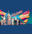 cartoon banner urban vector image