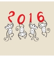chinese zodiac monkey vector image