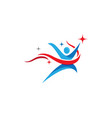 fun people healthy life logo template icon vector image