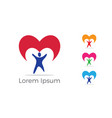 kids care logo charity orphans donation vector image