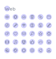round web icons vector image vector image