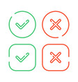 check mark icons set vector image