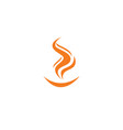 fire flame logo template icon oil gas and energy vector image vector image