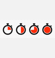 timer and stopwatch icon set vector image vector image