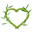 heart bamboo frame vector image