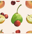 seamless pattern from watercolor drawings of ripe vector image vector image