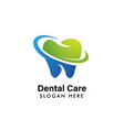 dental logo template care icon symbol vector image vector image