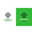 geometric logotype template positive and negative vector image vector image