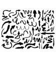 hand drawn arrows set isolated vector image
