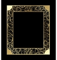 vintage openwork gold frame decorative vector image