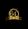 64 year anniversary celebration anniversary vector image vector image