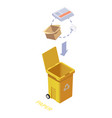 garbage recycling icon vector image
