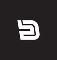 letter bd linked geometric line logo vector image vector image