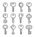 retro and modern key icons set vector image vector image